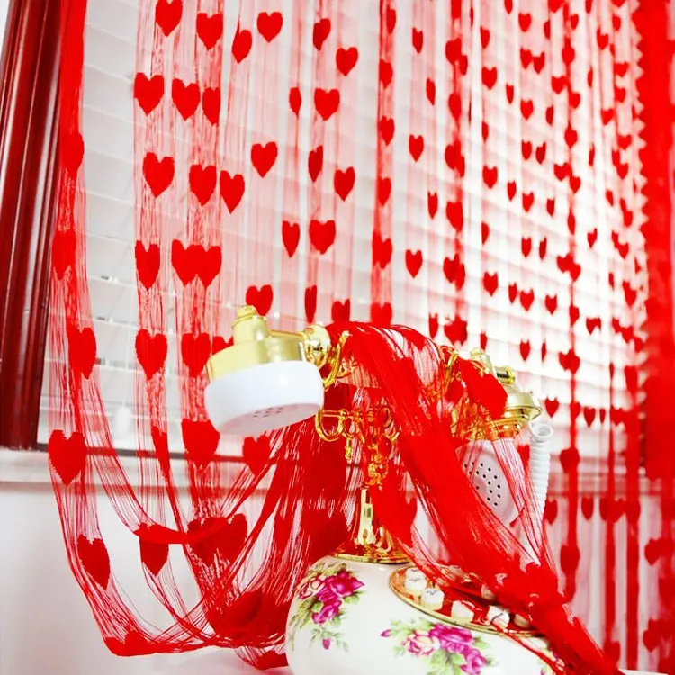 Acrylic Heart Beaded Curtain Style 01 construction and application details 1