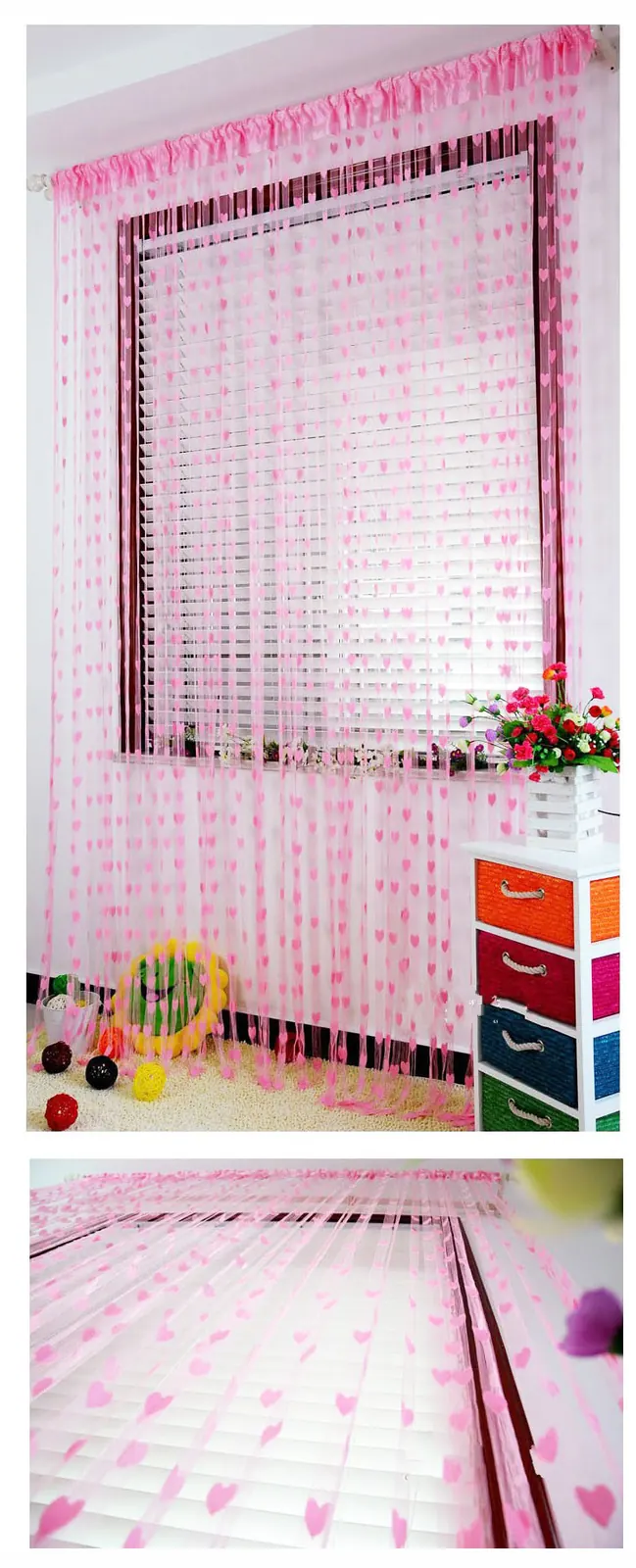 Acrylic Heart Beaded Curtain Style 01 construction and application details 4