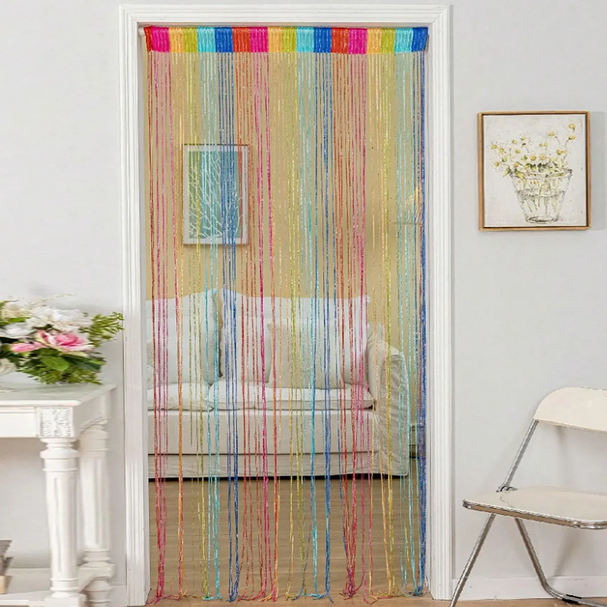 S-Shape Metallic Foil String Curtain construction and application details 1