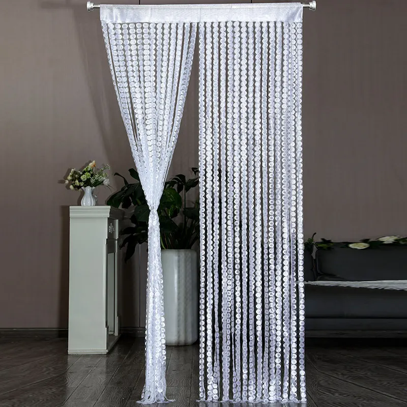 Pennywort Jacquard String Curtain construction and application details 1
