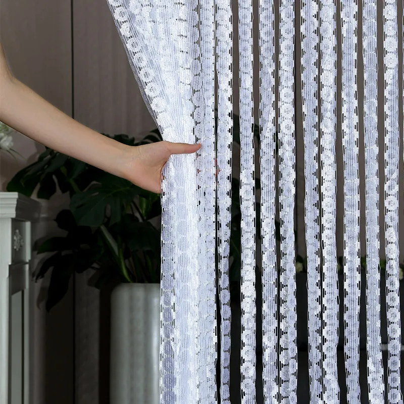 Pennywort Jacquard String Curtain construction and application details 2