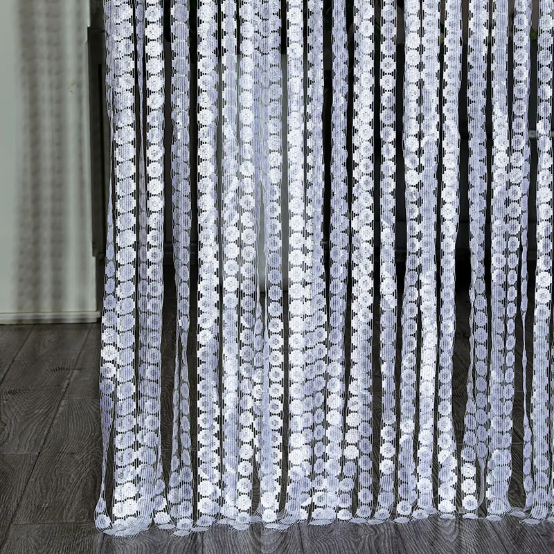 Pennywort Jacquard String Curtain construction and application details 5