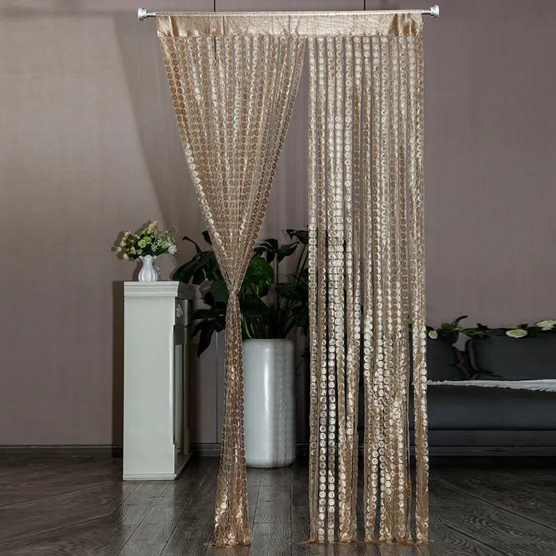 Pennywort Jacquard String Curtain construction and application details 8