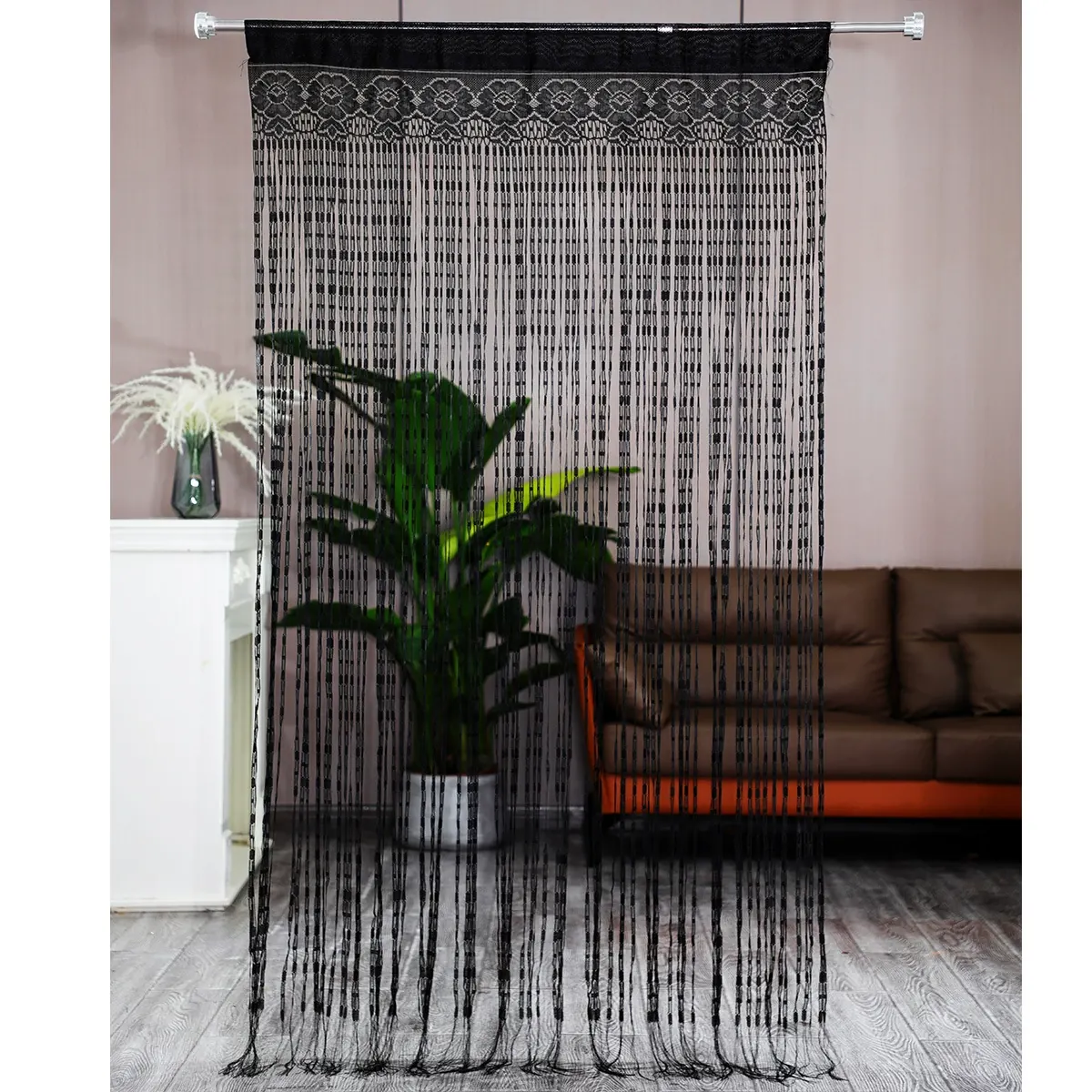 Jacquard Pattern String Curtain Style 01 main product images 4