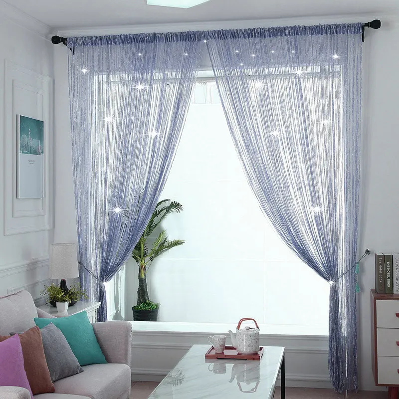 Flat Silver Metallic Foil Curtain Style 01 construction and application details 1