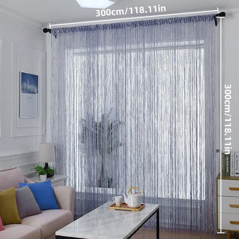 Flat Silver Metallic Foil Curtain Style 01 construction and application details 4