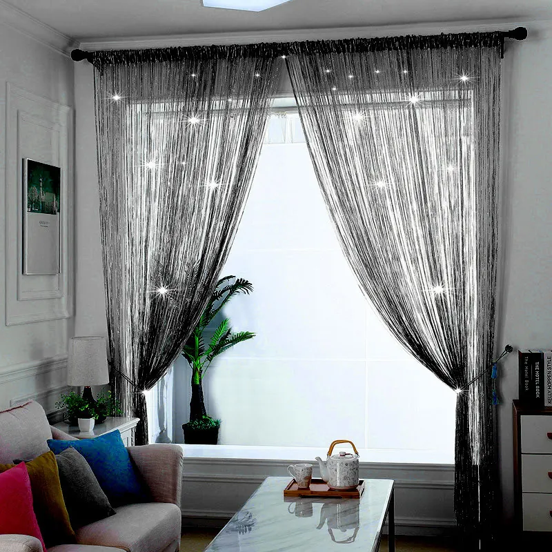 Flat Silver Metallic Foil Curtain Style 01 construction and application details 5