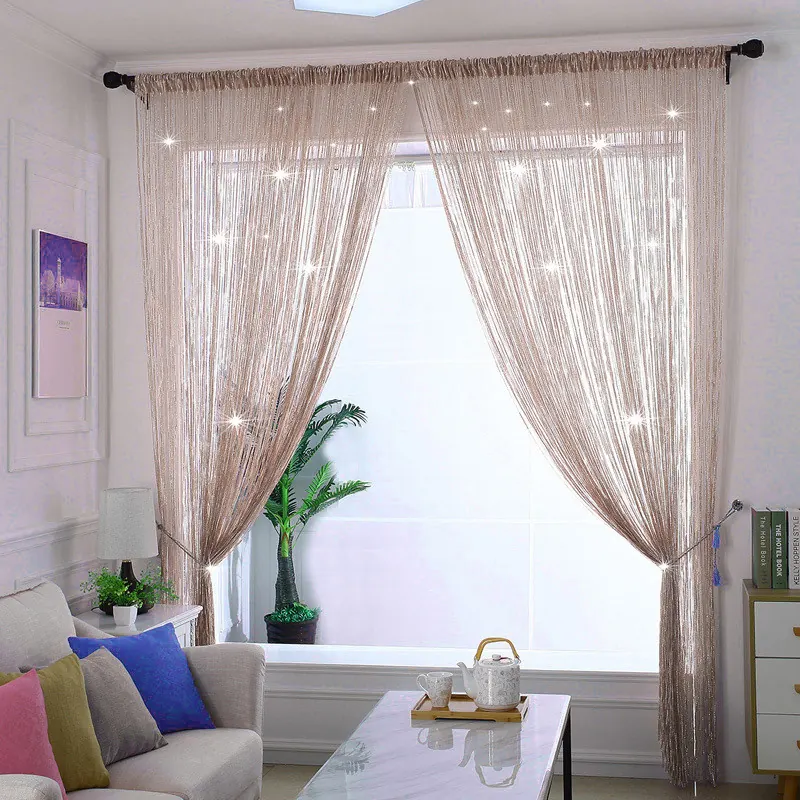 Flat Silver Metallic Foil Curtain Style 01 construction and application details 6