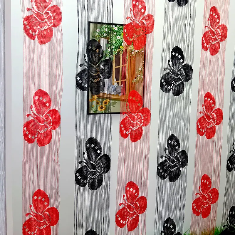 Butterfly Jacquard String Curtain Style 01 construction and application details 6