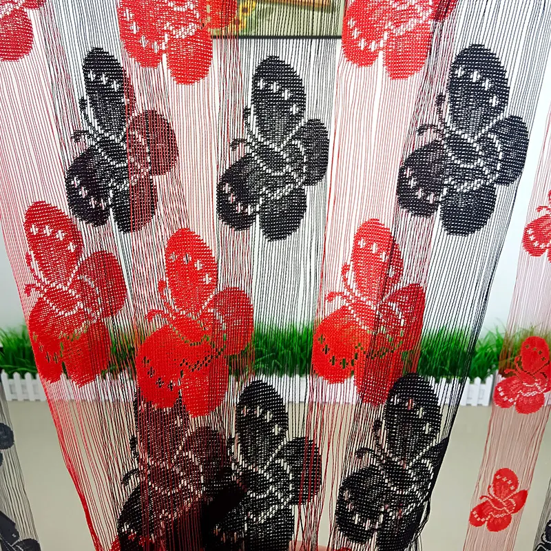Butterfly Jacquard String Curtain Style 01 construction and application details 7