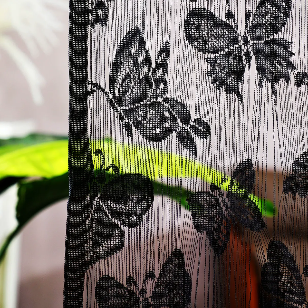 Butterfly Jacquard String Curtain Style 02 main product images 4