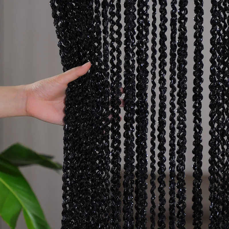 Spiral Textured String Curtain Style 01 construction and application details 1