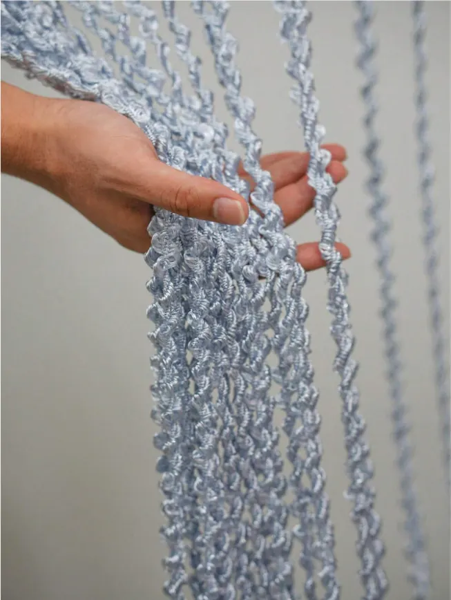 Spiral Textured String Curtain Style 01 construction and application details 8