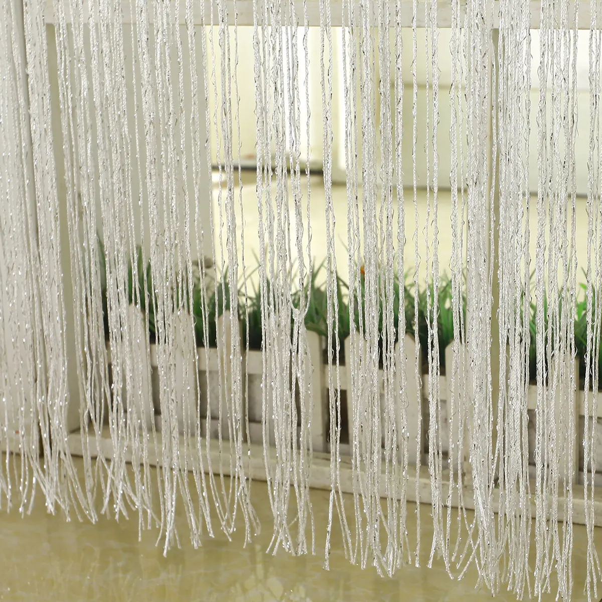 Flat Silver Metallic Foil Curtain Style 02 construction and application details 2