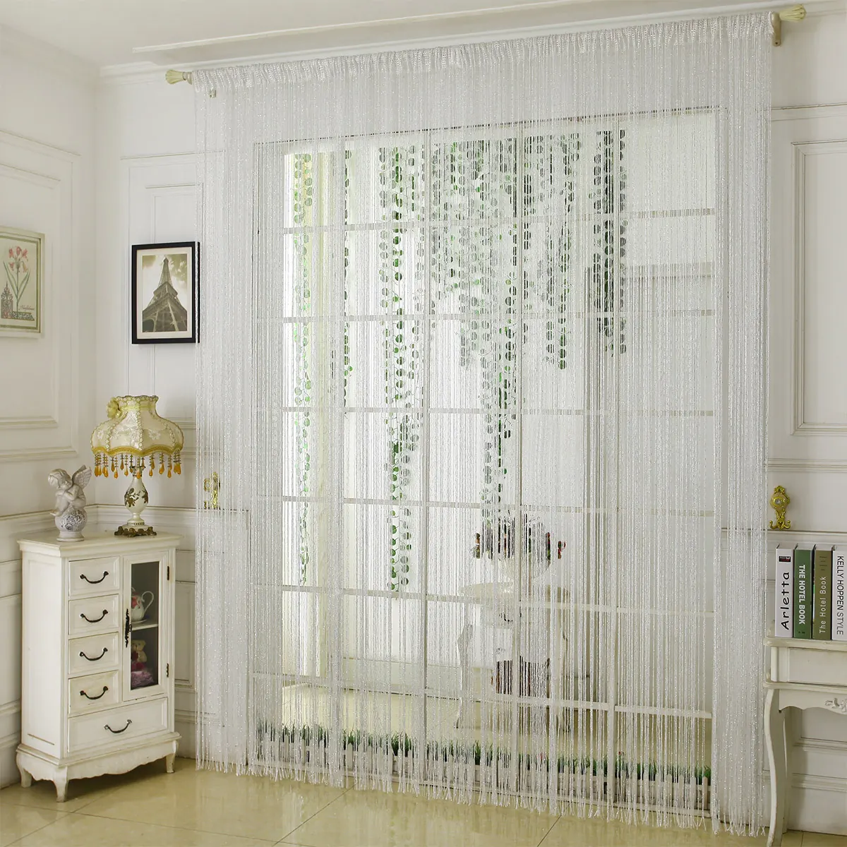 Flat Silver Metallic Foil Curtain Style 02 construction and application details 3