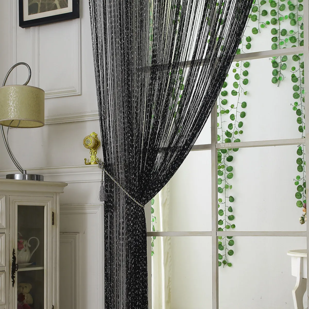 Flat Silver Metallic Foil Curtain Style 02 construction and application details 5