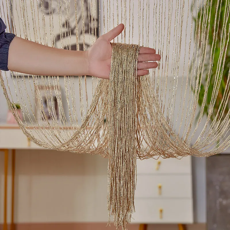 Silver Thread String Curtain Style 07 construction and application details 6