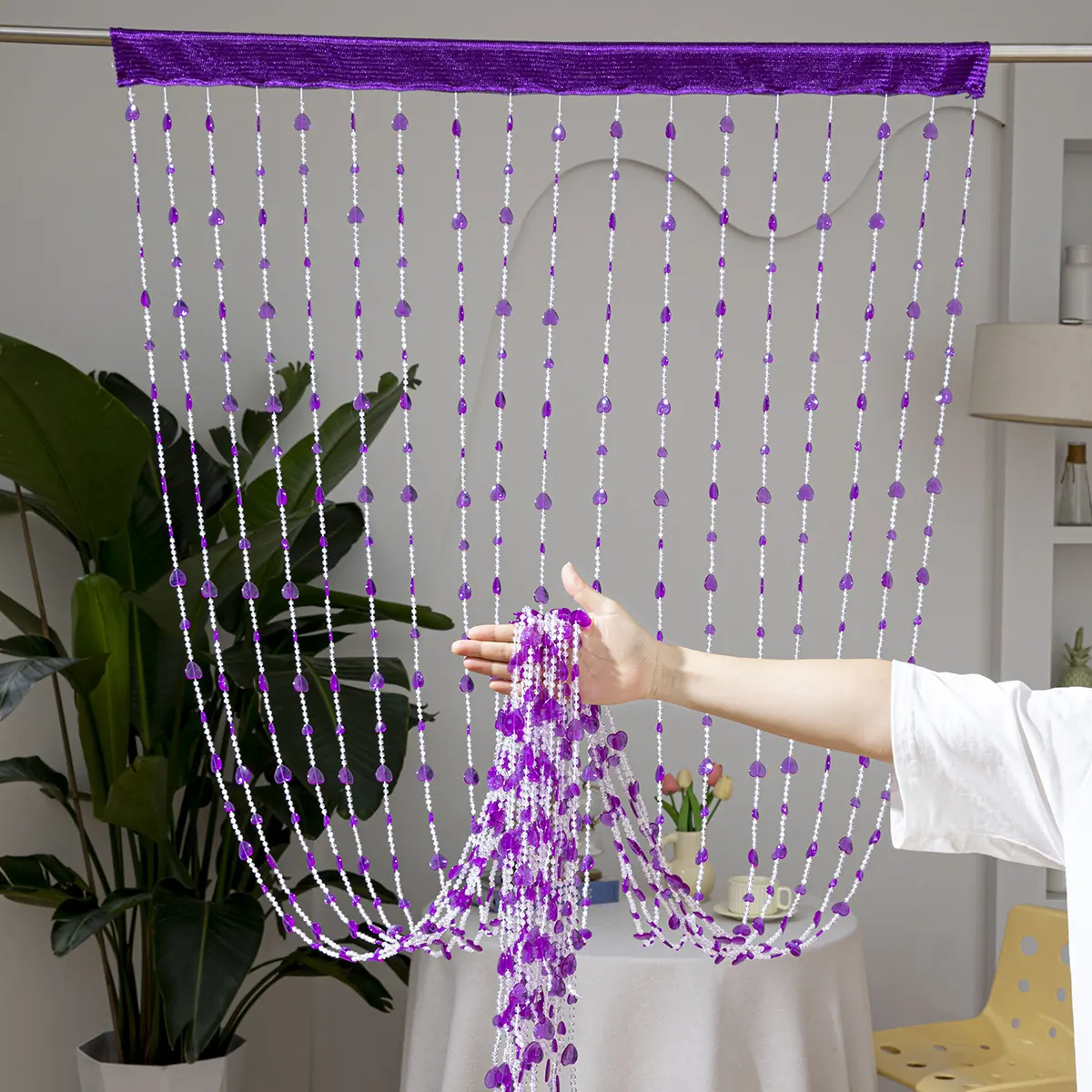 Acrylic Heart Beaded Curtain Style 02 construction and application details 7