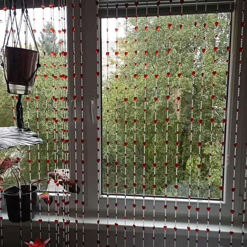 Acrylic Heart Beaded Curtain Style 02 main product images 3