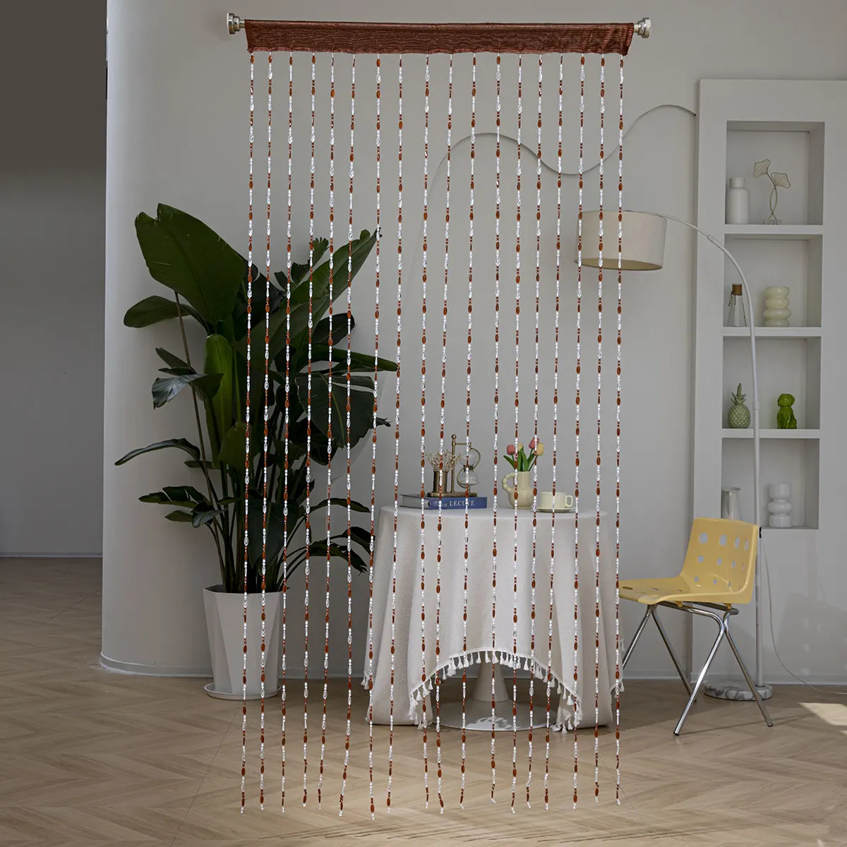 Twisted Plastic Beaded Curtain Style 01 construction and application details 1