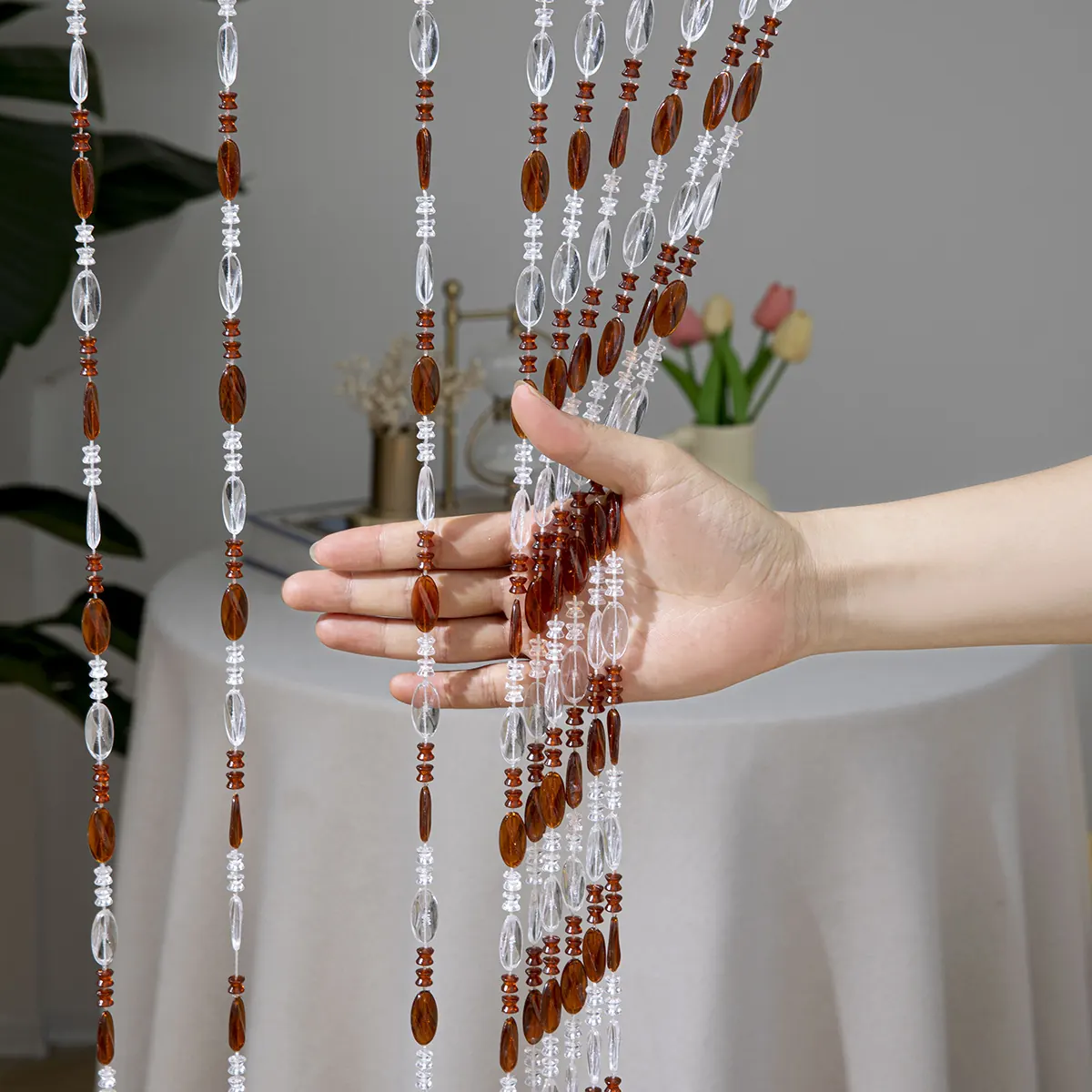 Twisted Plastic Beaded Curtain Style 01 construction and application details 2