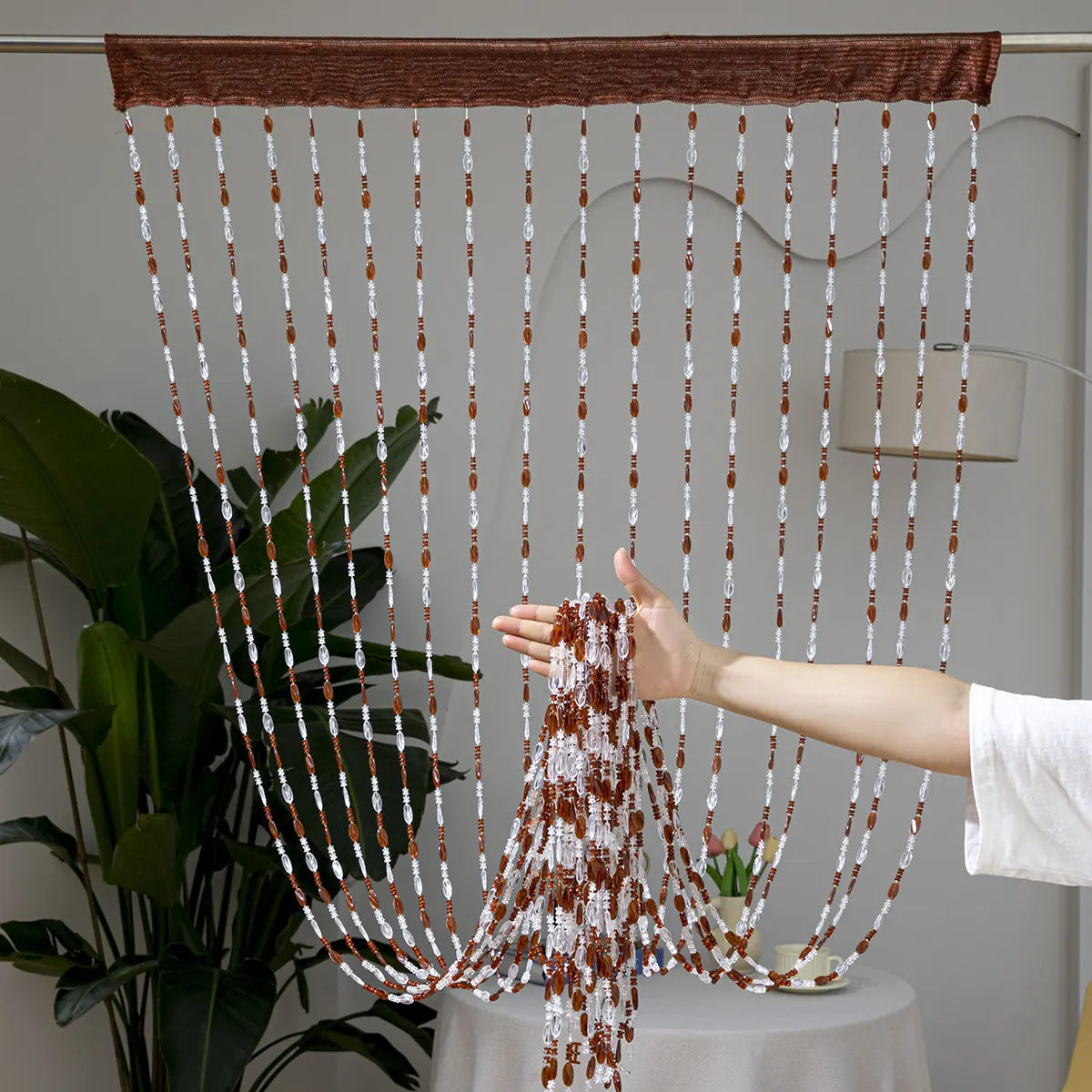 Twisted Plastic Beaded Curtain Style 01 construction and application details 4