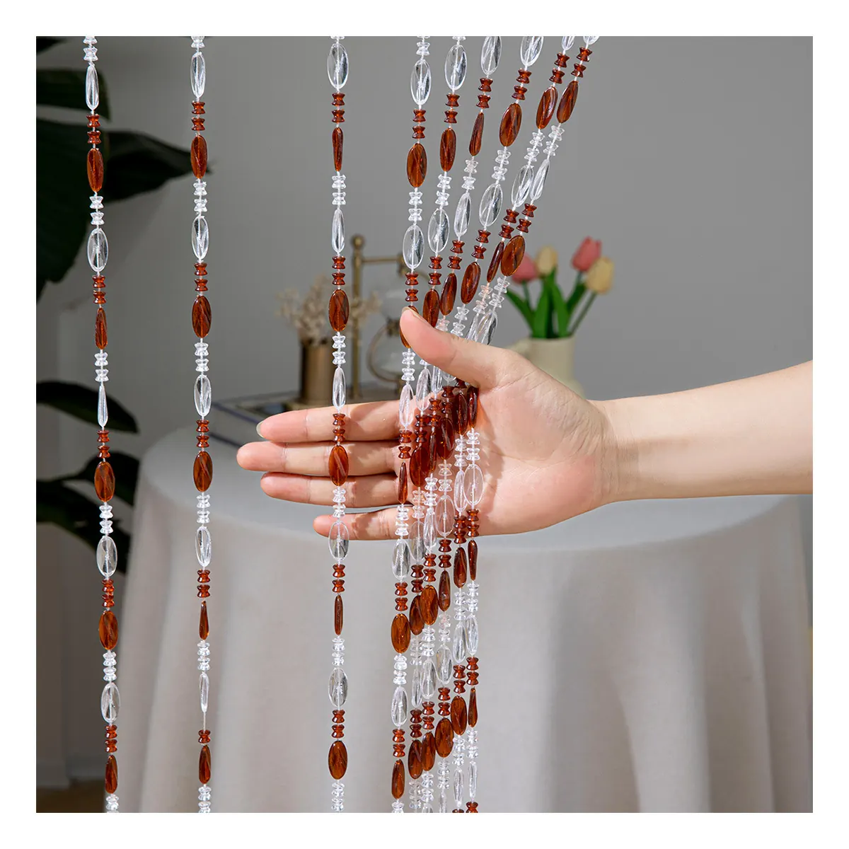 Twisted Plastic Beaded Curtain Style 01 construction and application details 5