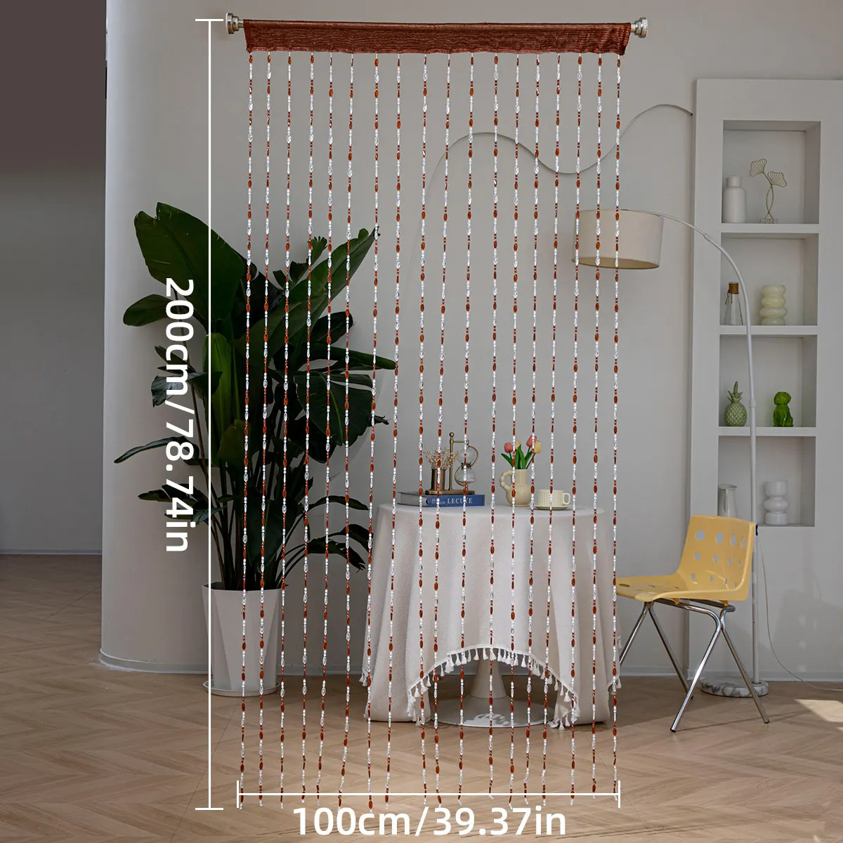 Twisted Plastic Beaded Curtain Style 01 construction and application details 6