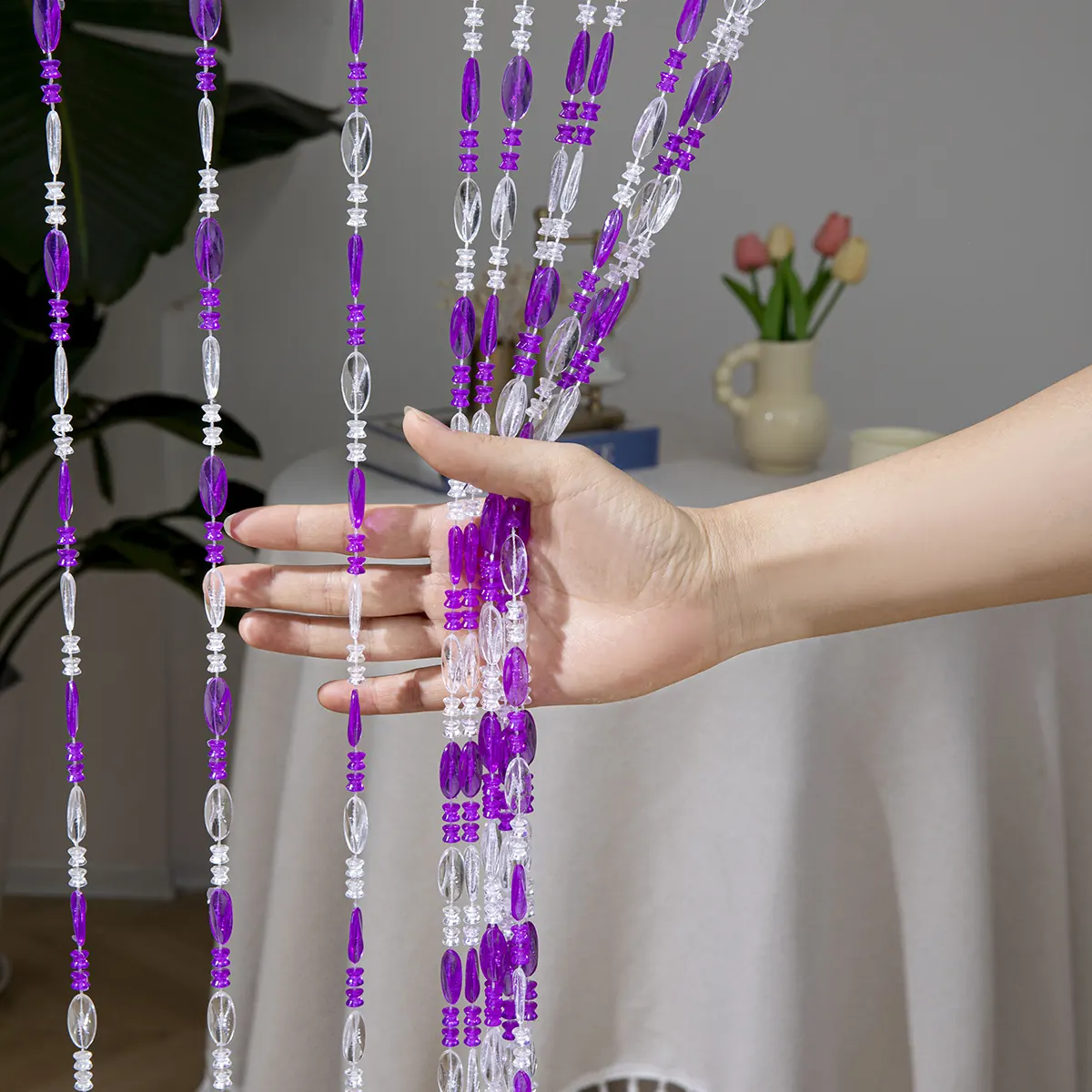 Twisted Plastic Beaded Curtain Style 01 construction and application details 8