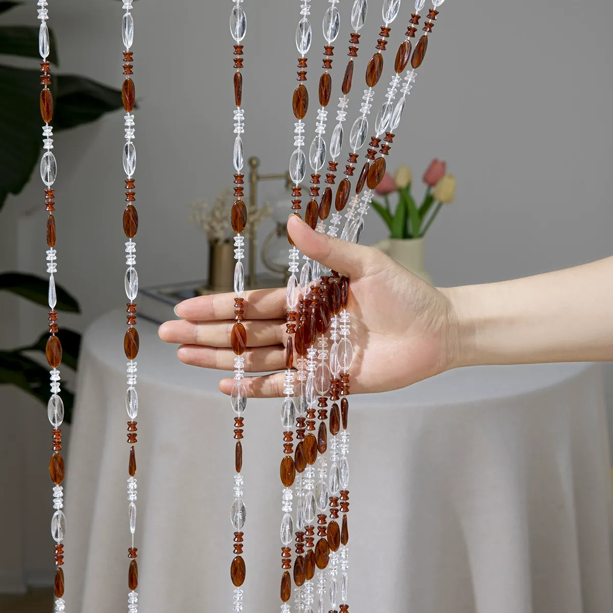 Twisted Plastic Beaded Curtain Style 01 main product images 2