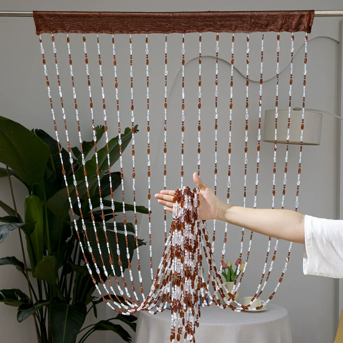 Twisted Plastic Beaded Curtain Style 01 main product images 4