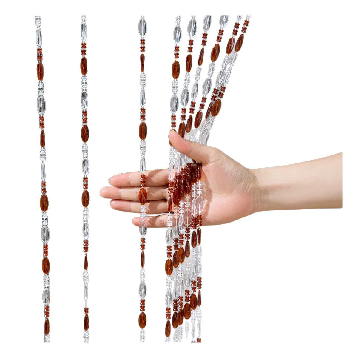 Twisted Plastic Beaded Curtain Style 01 main product images 5
