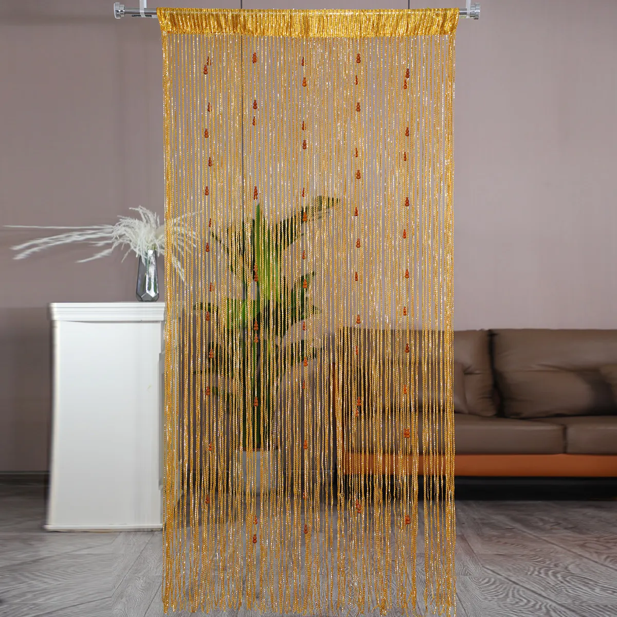 Wood Gourd Beaded Curtain construction and application details 1