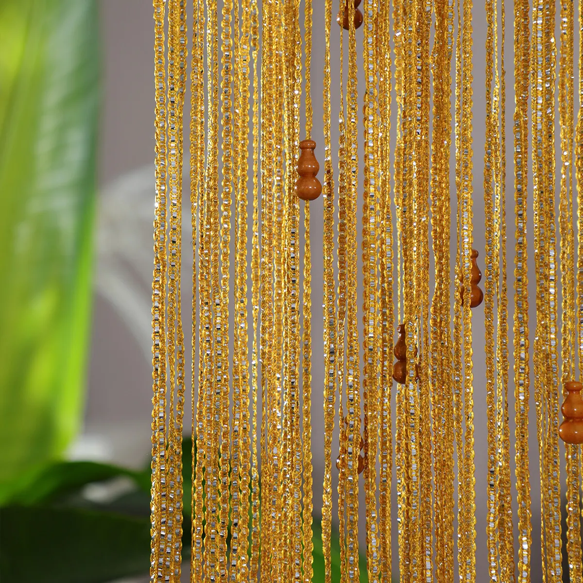 Wood Gourd Beaded Curtain construction and application details 3