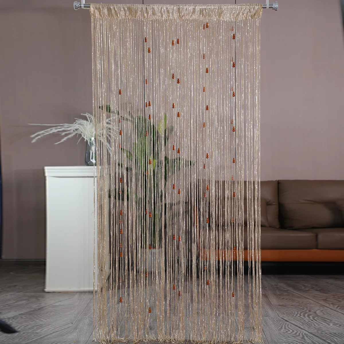 Wood Gourd Beaded Curtain construction and application details 6