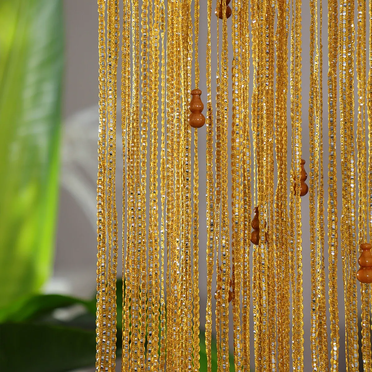 Wood Gourd Beaded Curtain main product images 3