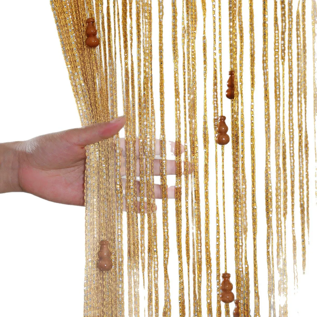 Wood Gourd Beaded Curtain main product images 5