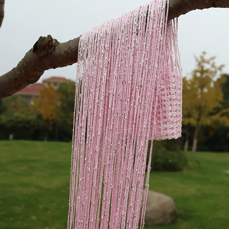 Metallic Silver String Curtain construction and application details 3