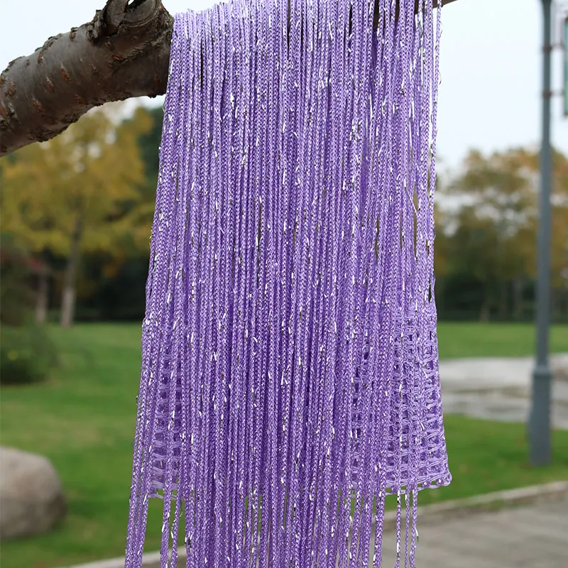 Metallic Silver String Curtain construction and application details 4