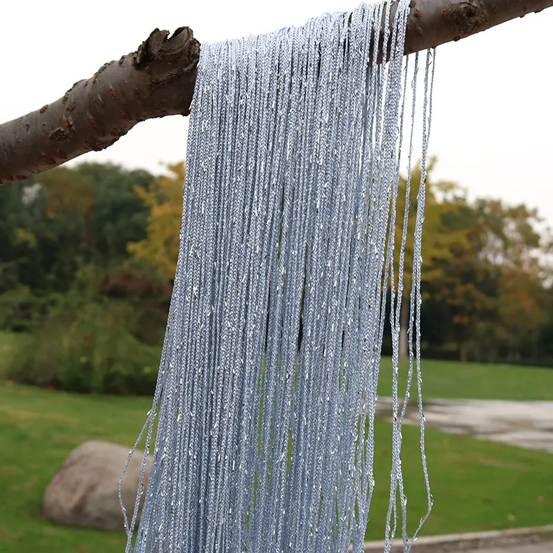 Metallic Silver String Curtain construction and application details 5