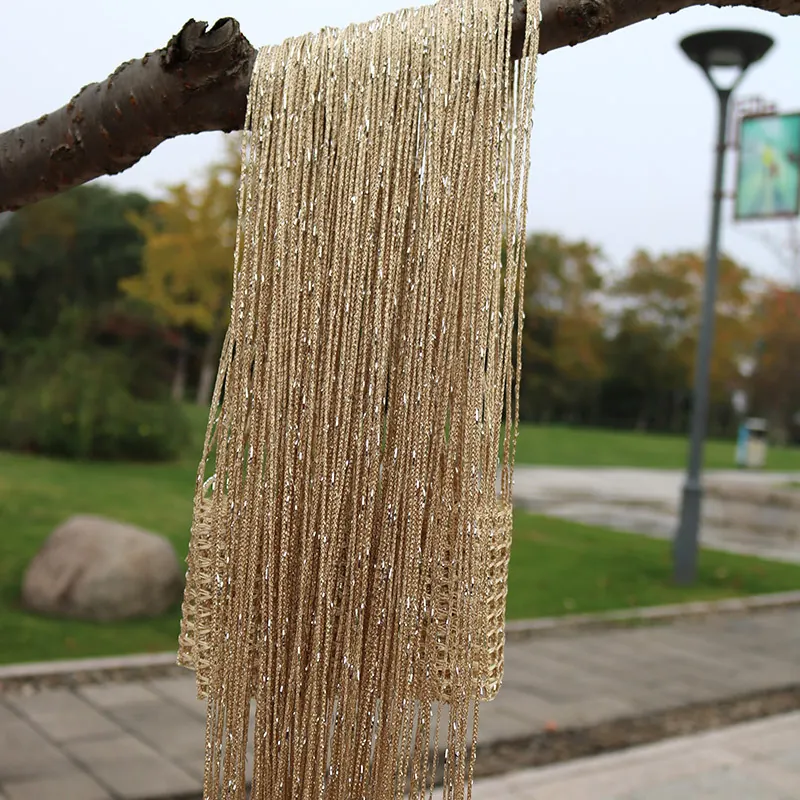 Metallic Silver String Curtain construction and application details 6