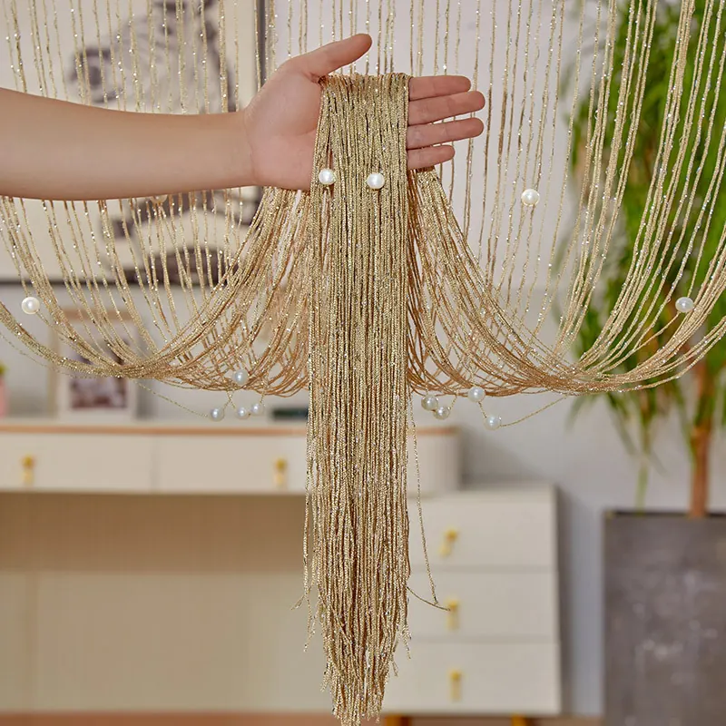Faux Pearl Beaded Curtain Style 02 construction and application details 8