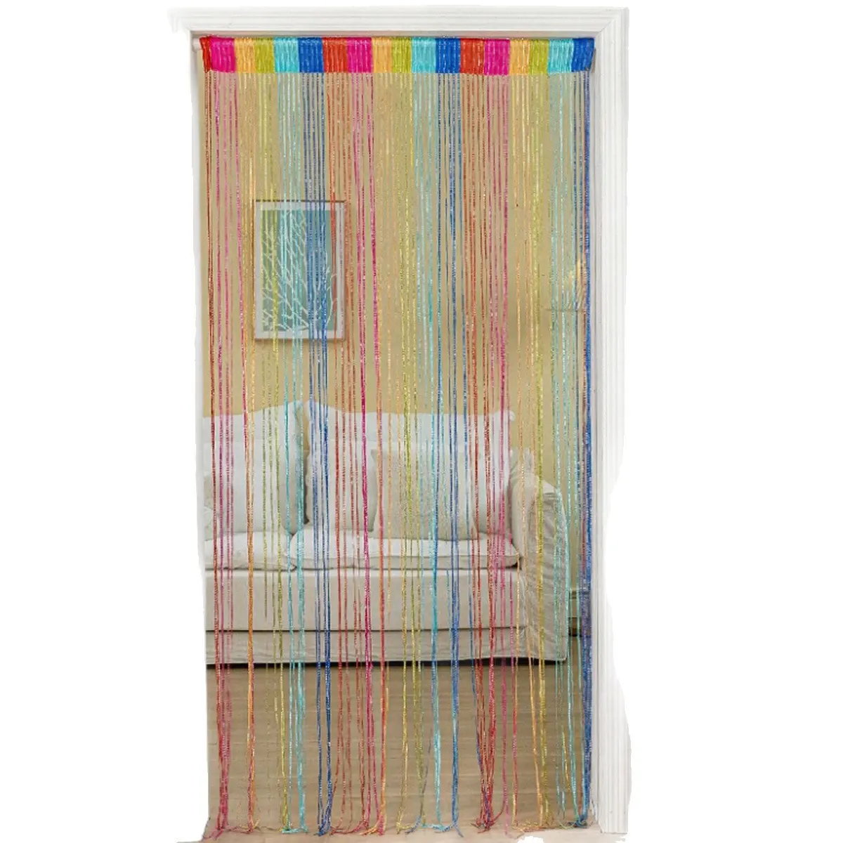 Flat Silver Metallic Foil Curtain Style 03 main product images 4