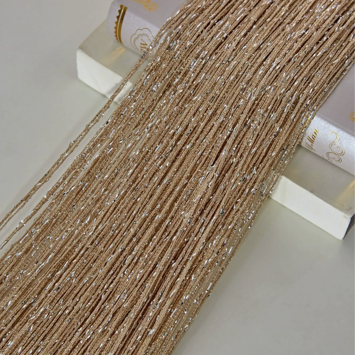Flat Silver Metallic Foil Curtain Style 04 main product images 2