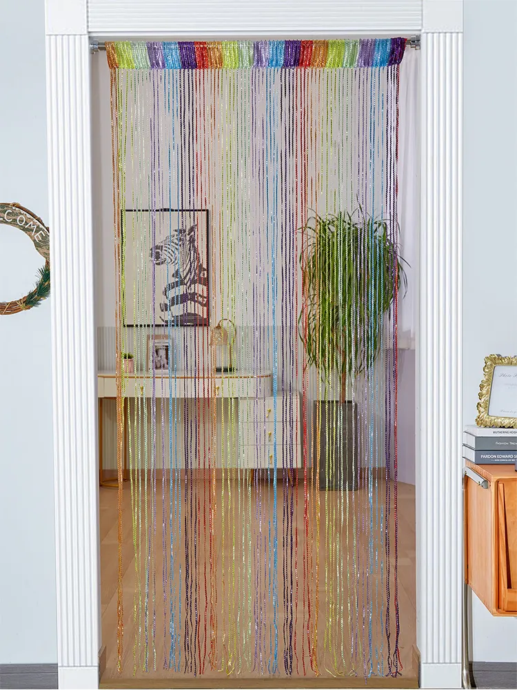Flat Silver Metallic Foil Curtain Style 05 construction and application details 1