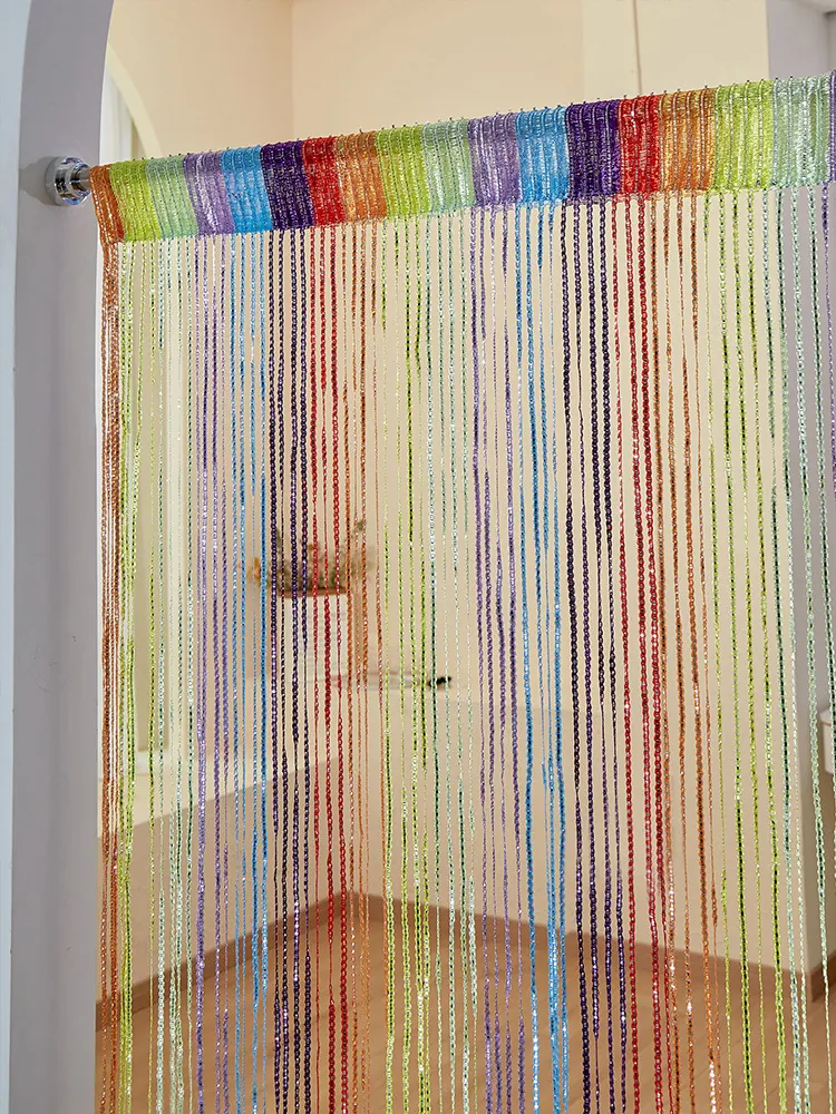 Flat Silver Metallic Foil Curtain Style 05 construction and application details 4