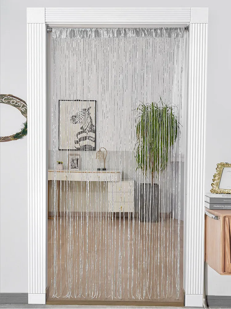 Flat Silver Metallic Foil Curtain Style 05 construction and application details 6