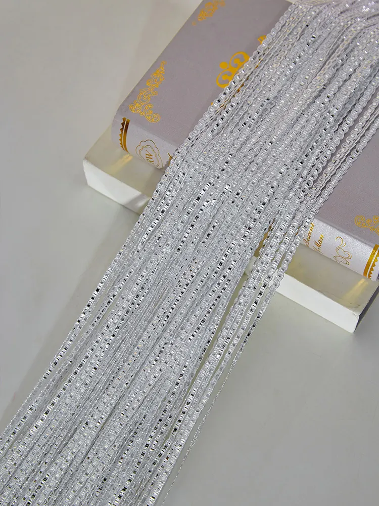 Flat Silver Metallic Foil Curtain Style 05 construction and application details 7