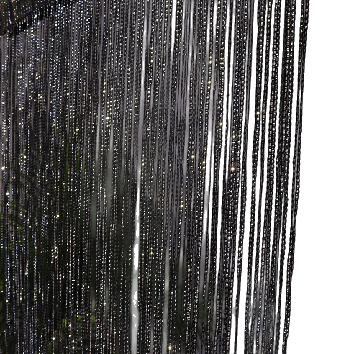 Flat Silver Metallic Foil Curtain Style 05 main product images 4