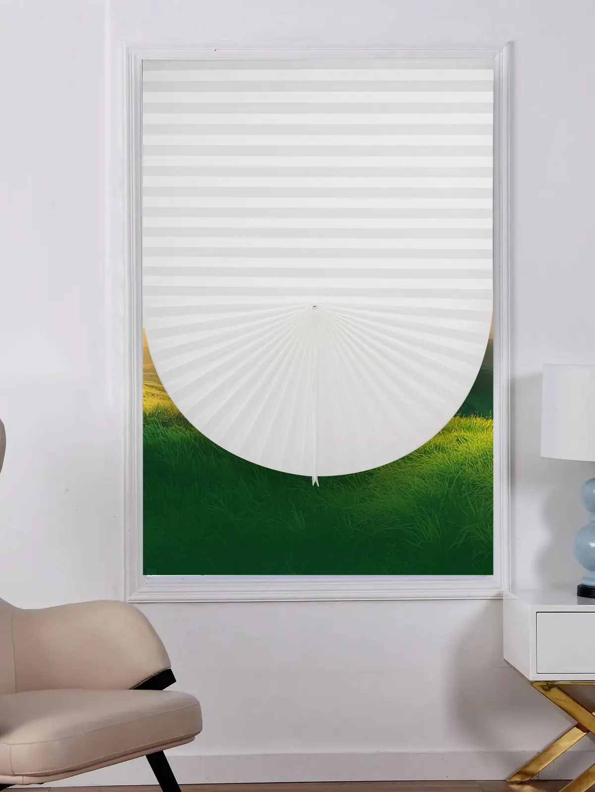 Self-Adhesive Pleated Light-Filtering Shade construction and application details 4